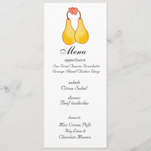 Un menu parfait de mariage de paires