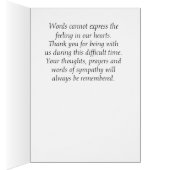 Un Merci élégant pour votre sympathie (Intérieur (Droit))