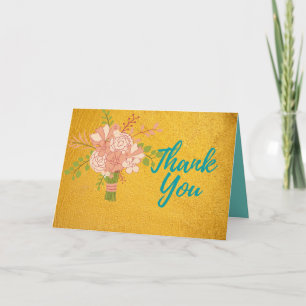 Un Merci Floral doré