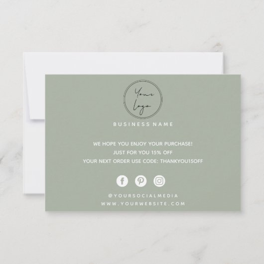 Un Merci moderne et simple (Dos)