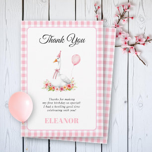 Un Merci rose pour le 1er anniversaire d'une fille