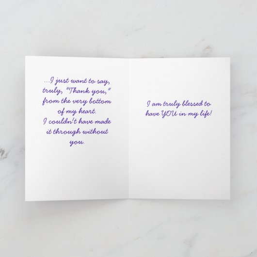 Un Merci très spécial (Intérieur)