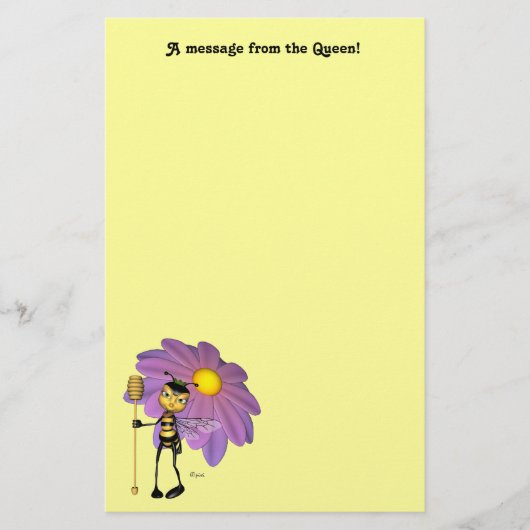 "Un message de la papeterie de reine" - (Devant)