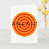 Un message pour vous Cercles concentrés Carte de v (Fleur jaune)