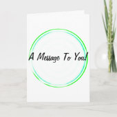 Un message pour vous Cercles concentrés Carte de v (Devant)