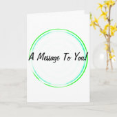 Un message pour vous Cercles concentrés Carte de v (Fleur jaune)