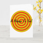 Un message pour vous Cercles concentrés Carte de v (Fleur jaune)
