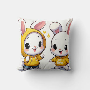 un mignon coussin lapin