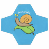 Un mignon escargot heureux sur une illustration d' (Plat)