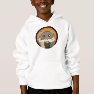 Un mignon hamster en caricature avec une écharpe m