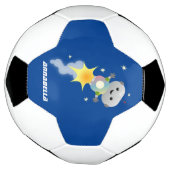 Un mignon robot volant dans l'espace dessin animé (Tourné)