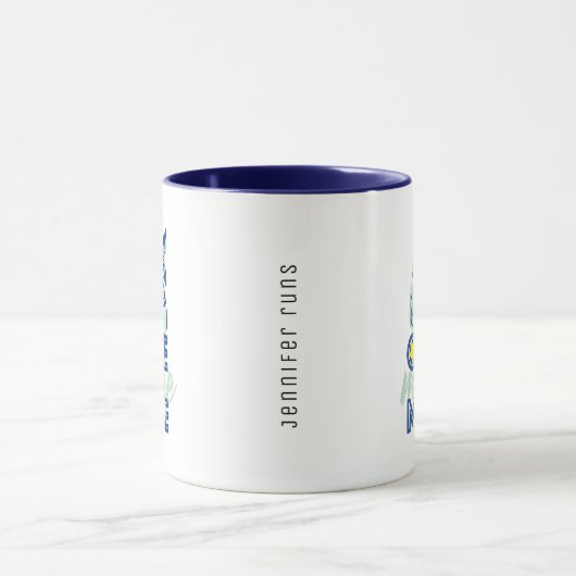 Un Mile de plus Motivation Blue Tiger Mug (Centre)