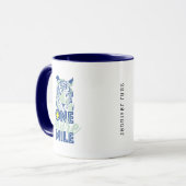 Un Mile de plus Motivation Blue Tiger Mug (Devant gauche)