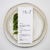 Un minimum moderne Long Let's Eat Wedding Menu