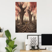Un monde mort | AI Art Poster (Bureau à domicile)