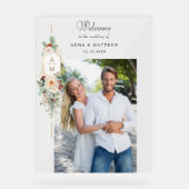 Un Monogramme Floral De Noël Simplement Élégant Bi (Recto)