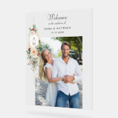 Un Monogramme Floral De Noël Simplement Élégant Bi (Angle)