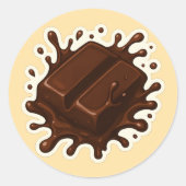 Un morceau de chocolat avec autocollant (Devant)