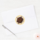 Un morceau de chocolat avec autocollant (Enveloppe)