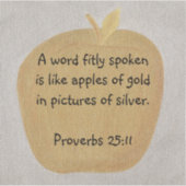 Un mot bien parlé, Proverbes 25:11 stickers vinyle (Devant)