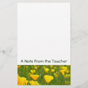Un mot du professeur Papeterie Coquelicots Fleurs