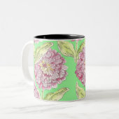 Un Motif de Zinnia sur une Mug (Devant gauche)