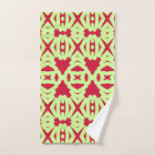 Un motif d'impression citron et tissu rouge vibran (Serviette à main)
