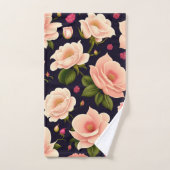 Un motif sans soudure avec des roses roses sur un  (Serviette à main)
