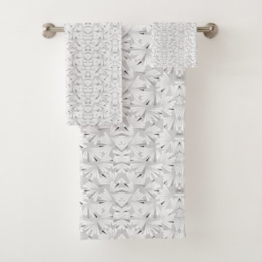 Un motif texturé aux teintes blanches et grises, (En situation)