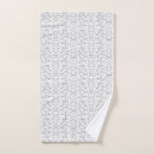 Un motif texturé aux teintes blanches et grises, (Serviette à main)