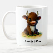 Un mug à café avec un bœuf peint en 3D mignon