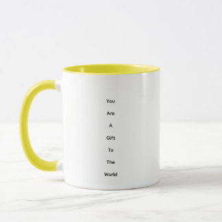 Un mug couleur canari bicolore