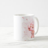 Un mug de célébration avec un ours en peluche rose (Devant droit)