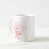 Un mug de célébration avec un ours en peluche rose (Devant gauche)