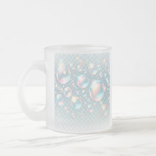 Un mug givré à impression de bulles (Gauche)