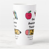 Un Mug Latte École que J'adore pour une Raison : u (Devant)