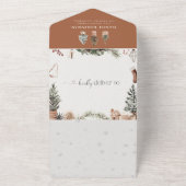 Un Noël Cosy Diaper Raffle Tout en une invitation (Dehors)