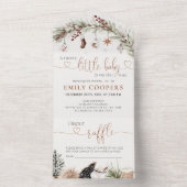 Un Noël Cosy Diaper Raffle Tout en une invitation (À l'intérieur)