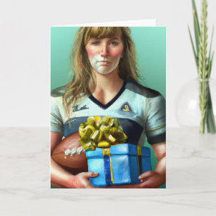 Un Noël de rugby - Carte de voeux de rugby