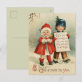 Un Noël Jolly pour vous - Carte postale Vintage (Devant / Derrière)
