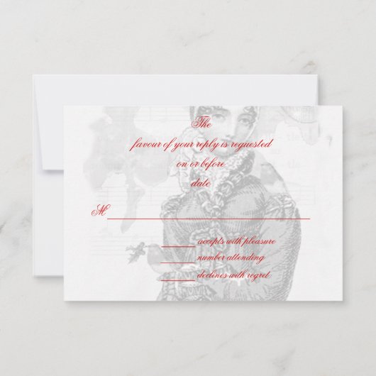 Un Noel Joyeux Jane Austen Inspiré RSVP (Dos)