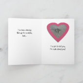 Un noeud sur votre carte de Saint-Valentin écureui (Intérieur)