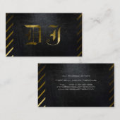 Un noir mat frais et carte de visite du DJ d'or (Devant / Derrière)