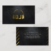 Un noir mat frais et carte de visite du DJ d'or (Devant / Derrière)