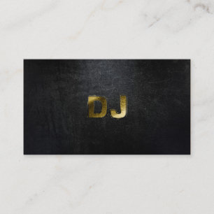 Un noir mat frais et carte de visite du DJ d'or