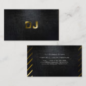 Un noir mat frais et carte de visite du DJ d'or (Devant / Derrière)