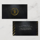 Un noir mat frais et carte de visite du DJ d'or (Devant / Derrière)