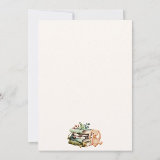 Un nouveau chapitre Baby shower Invitation - Story (Dos)