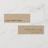 Un nouveau chapitre commence la carte de Signet mi (Devant / Derrière)