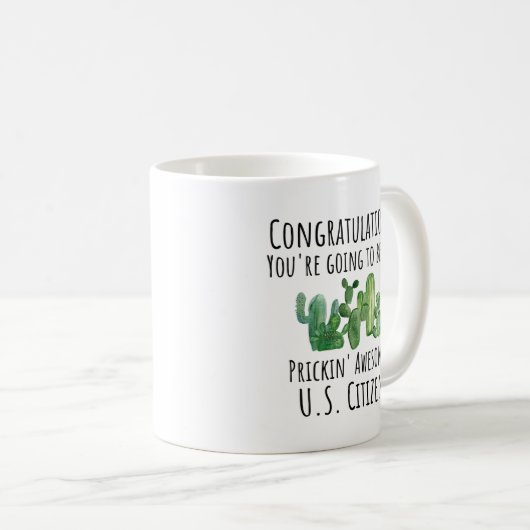 Un nouveau citoyen américain félicite Coffee Mug (Devant droit)